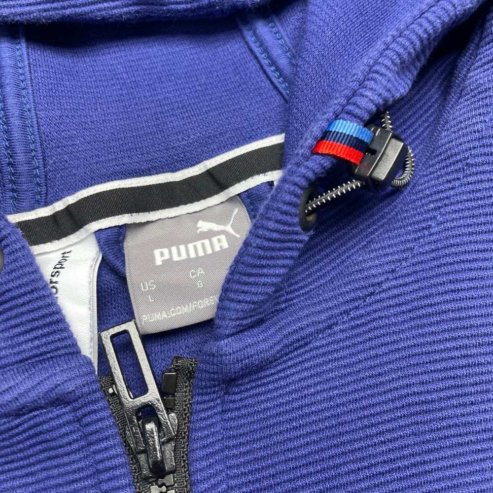 Puma BMW M Motorsport Tracksuit Set Mens Large Blue Red Colorblock Hoodie Pants - Picture 4 of 13